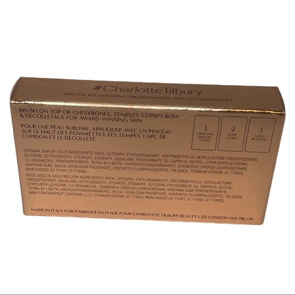 *SALE* NWT CHARLOTTE TILBURY BAR OF GOLD HIGHLIGHTER PALETTE - Picture 6 of 7